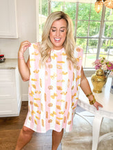 Load image into Gallery viewer, Stripe Pasta Shoulder Pad Dress
