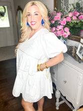 Load image into Gallery viewer, White Firework Back Dress
