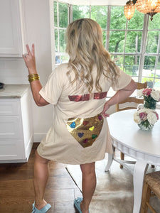 Gold Heart Bikini Coverup Dress