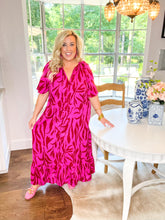 Load image into Gallery viewer, Tullah Berry Gloss Caftan Dress