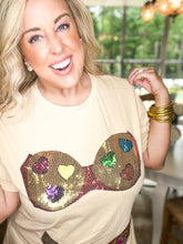 Load image into Gallery viewer, Gold Heart Bikini Coverup Dress