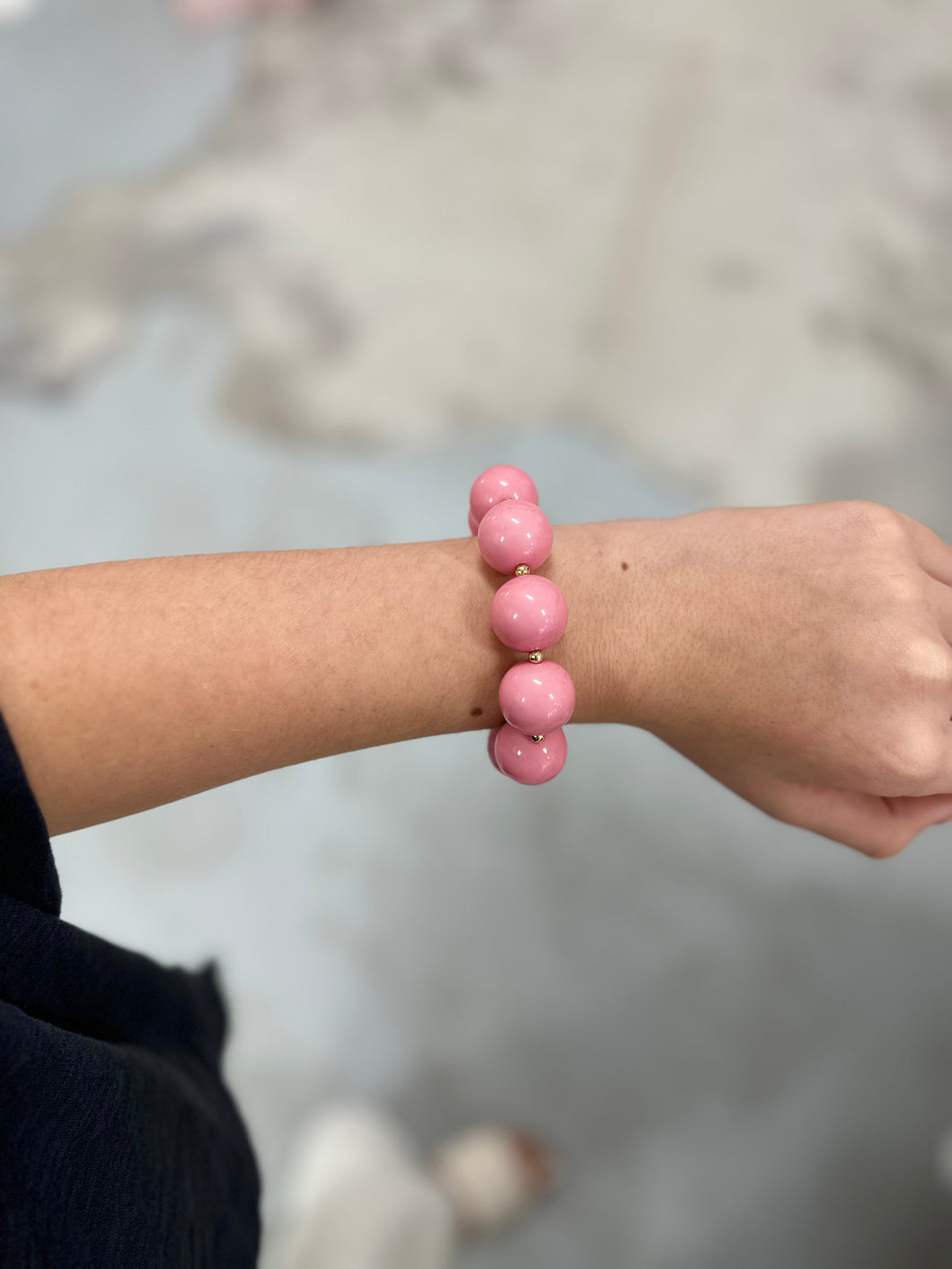 Large Pink Chunky Bracelet