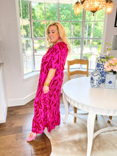 Load image into Gallery viewer, Tullah Berry Gloss Caftan Dress