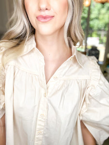 Our Favorite Cream Button Down Top