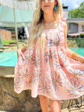 Load image into Gallery viewer, Light Pink Firework Tank Tie Dress