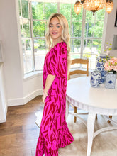 Load image into Gallery viewer, Tullah Berry Gloss Caftan Dress