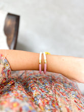 Load image into Gallery viewer, Yin &amp; Yang - BuDha Girl Pink/Ivory - All Weather Banglesm