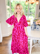 Load image into Gallery viewer, Tullah Berry Gloss Caftan Dress