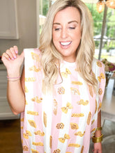 Load image into Gallery viewer, Stripe Pasta Shoulder Pad Dress