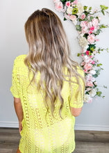 Load image into Gallery viewer, Lime Splash Crochet Romper - Sheality