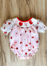 Load image into Gallery viewer, Love Letters Puff Sleeve Smocked Tulle Bubble - Sheality