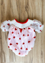 Load image into Gallery viewer, Love Letters Puff Sleeve Smocked Tulle Bubble - Sheality