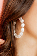 Load image into Gallery viewer, Macy Pearl Hoop Earrings - Sheality