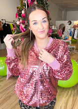 Load image into Gallery viewer, NYE Ball Drop Bomber Jacket - Pink - Sheality