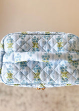 Load image into Gallery viewer, Oh So Fancy Quilted Cosmetic Bag - Blue - Sheality