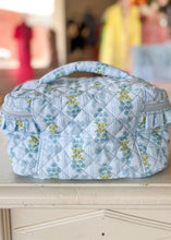 Load image into Gallery viewer, Oh So Fancy Quilted Cosmetic Bag - Blue - Sheality
