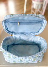 Load image into Gallery viewer, Oh So Fancy Quilted Cosmetic Bag - Blue - Sheality