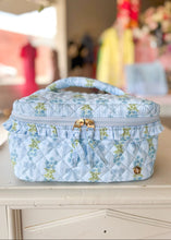 Load image into Gallery viewer, Oh So Fancy Quilted Cosmetic Bag - Blue - Sheality