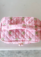 Load image into Gallery viewer, Oh So Fancy Quilted Cosmetic Bag - Pink - Sheality