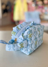 Load image into Gallery viewer, Oh So Fancy Quilted Cosmetic Pouch - Blue - Sheality