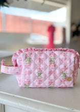 Load image into Gallery viewer, Oh So Fancy Quilted Cosmetic Pouch - Pink - Sheality