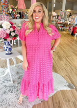 Load image into Gallery viewer, Passion Pink Eyelet Maxi Dress - Sheality