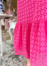 Load image into Gallery viewer, Passion Pink Eyelet Maxi Dress - Sheality