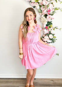 Petal Flowers Linen Dress | SHEALITY Women's Boutique  Sheality