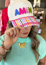Load image into Gallery viewer, Plaid Amen Trucker Hat - Sheality