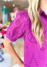 Load image into Gallery viewer, Plum Eyelet Dress - Sheality