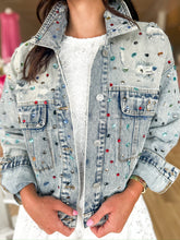 Load image into Gallery viewer, Rainbow Gem Denim Jacket - Sheality