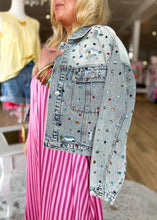Load image into Gallery viewer, Rainbow Gem Denim Jacket - Sheality