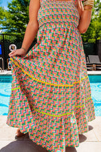 Load image into Gallery viewer, Rainbow Parquet Maxi Dress - Sheality