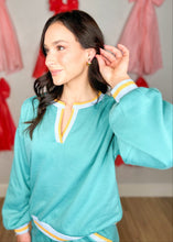 Load image into Gallery viewer, Retro Color Block Fleece Top - Sheality