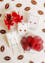 Load image into Gallery viewer, Screwback Stud Earrings - Football Heart