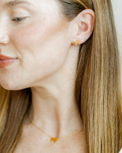 Load image into Gallery viewer, Screwback Stud Earrings - Sadie Bow Orange