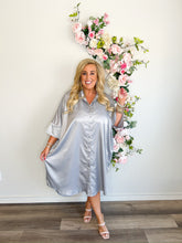 Load image into Gallery viewer, Silver Fox Silk Dress - Sheality