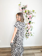 Load image into Gallery viewer, Snow Leopard Luxe Off The Shoulder Dress - Sheality