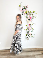 Load image into Gallery viewer, Snow Leopard Luxe Off The Shoulder Dress - Sheality