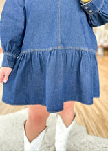 Load image into Gallery viewer, Western Chic Denim Dress - Sheality
