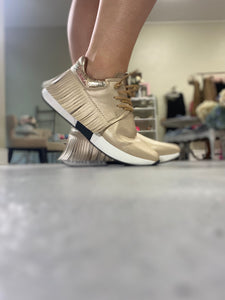 Peps Gold Fringe Sneakers