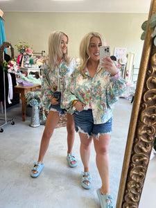 High Rise Distressed Denim Shorts