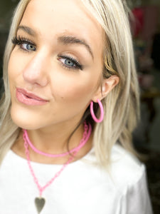 Barbie Neon Pink Hoops