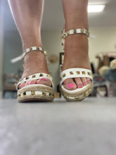 Load image into Gallery viewer, Jemma White Stud Wedge