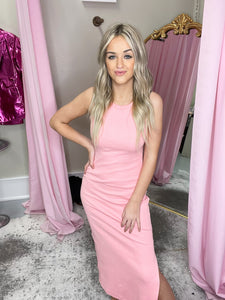 Summer Sippin’ Ribbed Bodycon Dress