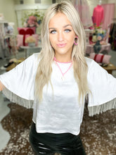 Load image into Gallery viewer, Rhinestone Cowgirl Fringe Top