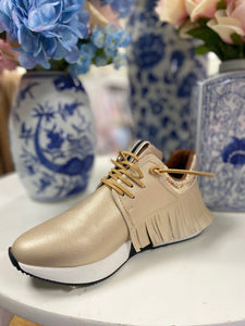 Peps Gold Fringe Sneakers
