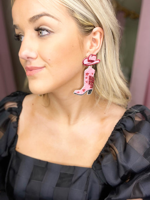 Virginia Beaded Boot Earrings