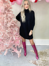 Load image into Gallery viewer, Mara Black Sweater Dress