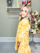 Load image into Gallery viewer, Dayglow Tropics Ruffle Drop Waist Dress